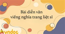 Bài diễn văn viếng nghĩa trang liệt sĩ