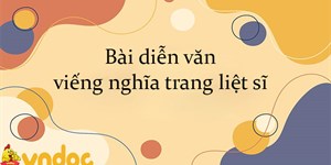 Bài diễn văn viếng nghĩa trang liệt sĩ