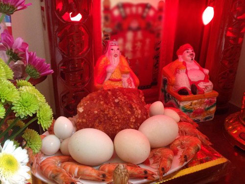 Mâm cúng Thần Tài rằm tháng 7