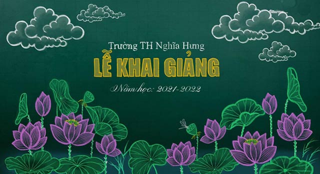 Mẫu trang trí bảng khai giảng 