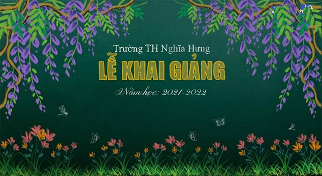Mẫu trang trí bảng khai giảng 