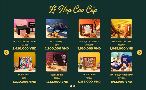 Giá bánh trung thu Hỷ Lâm Môn