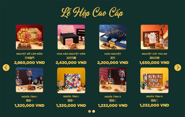 Giá bánh trung thu Hỷ Lâm Môn