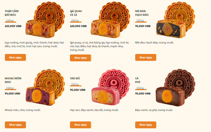 Giá bánh trung thu TCH