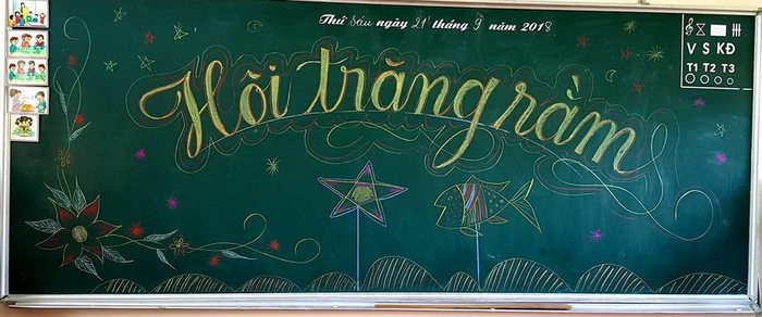 Trang trí bảng Trung Thu đẹp