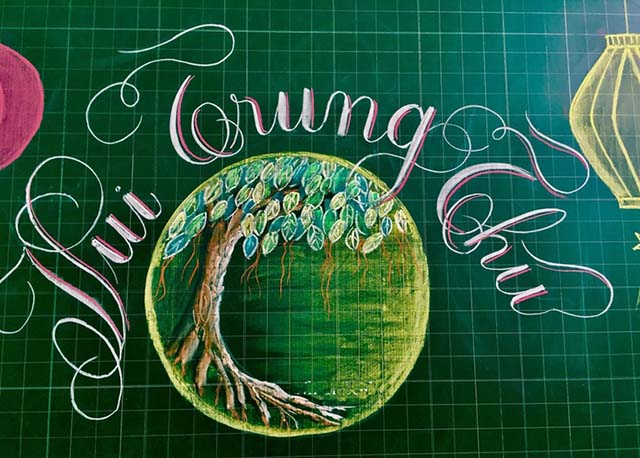 Trang trí bảng lớp Trung Thu