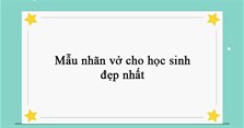 10 Mẫu nhãn vở đẹp, cute cho học sinh (có tải file Word)
