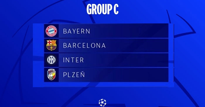 4 đội bóng góp mặt tại bảng C Cúp C1 châu Âu UEFA Champions League 2021/22: Sporting CP, Borussia Dortmund, Ajax, Beşiktaş. 4 đội bóng góp mặt tại bảng C Cúp C1 châu Âu UEFA Champions League 2022/23: Bayern München, Barcelona, Inter Milan, Viktoria Plzeň