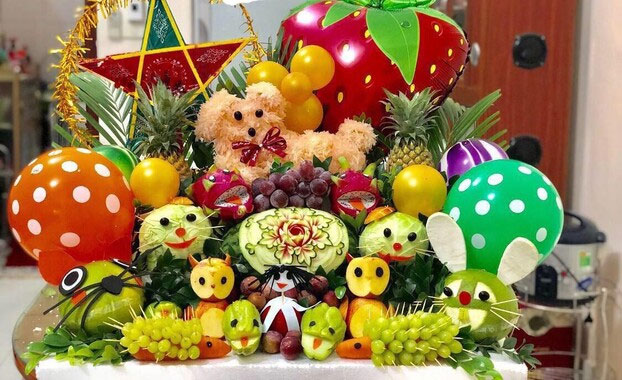 Mâm cỗ Trung Thu cho học sinh đơn giản