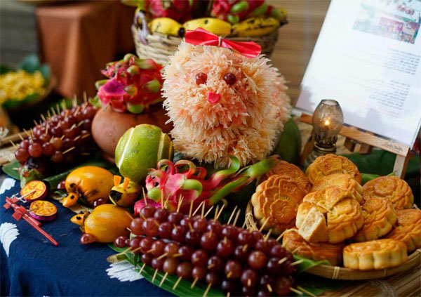 Mâm cỗ Trung Thu cho học sinh đơn giản