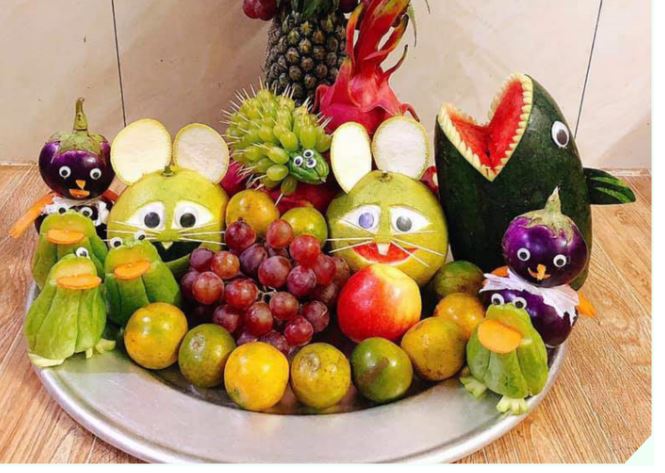 Mâm cỗ Trung thu bằng hoa quả