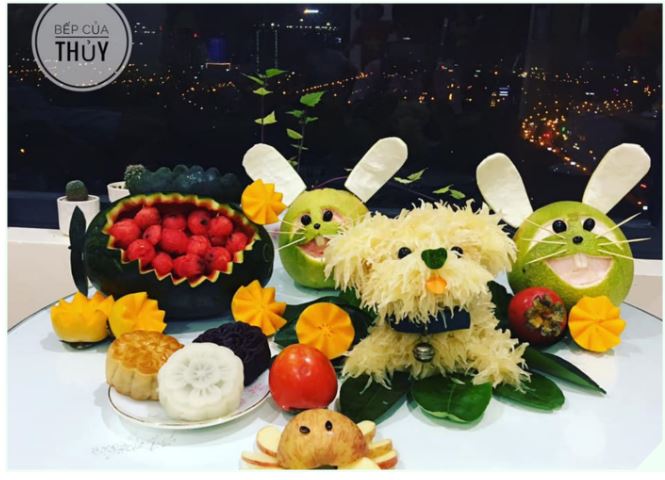 Mâm cỗ Trung thu bằng hoa quả