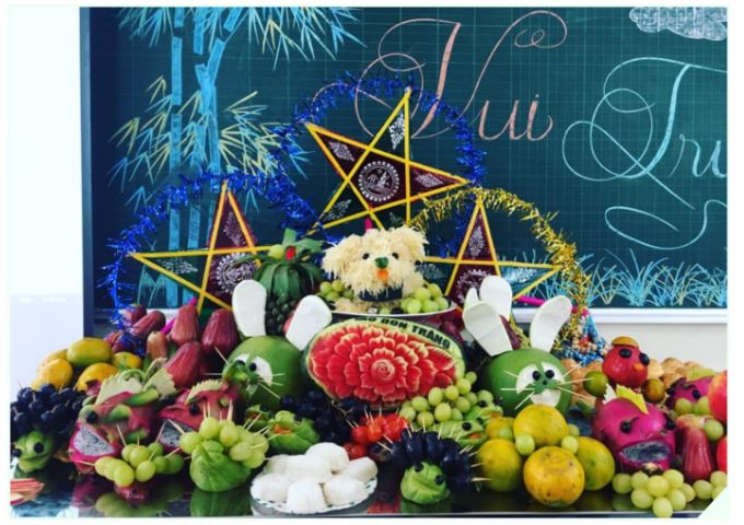 Mâm cỗ Trung thu bằng hoa quả