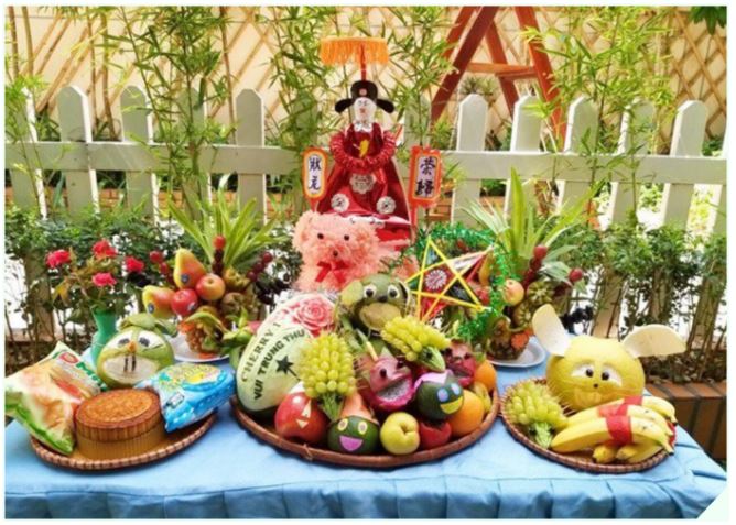 Mâm cỗ Trung thu bằng hoa quả