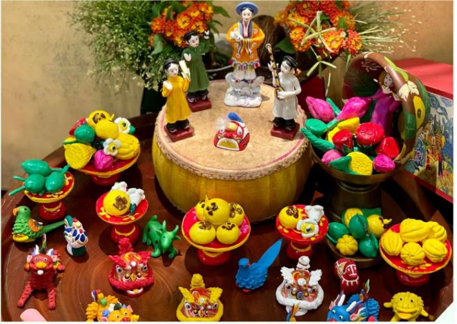 Mâm cỗ Trung thu bằng bánh kẹo