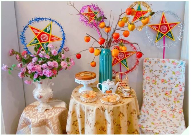 Mâm cỗ Trung thu bằng bánh kẹo