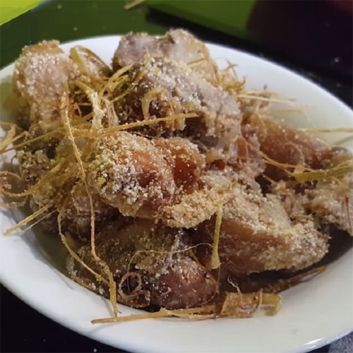 Giò heo rang muối