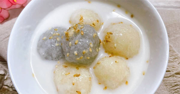 Chè khoai mì đậu xanh