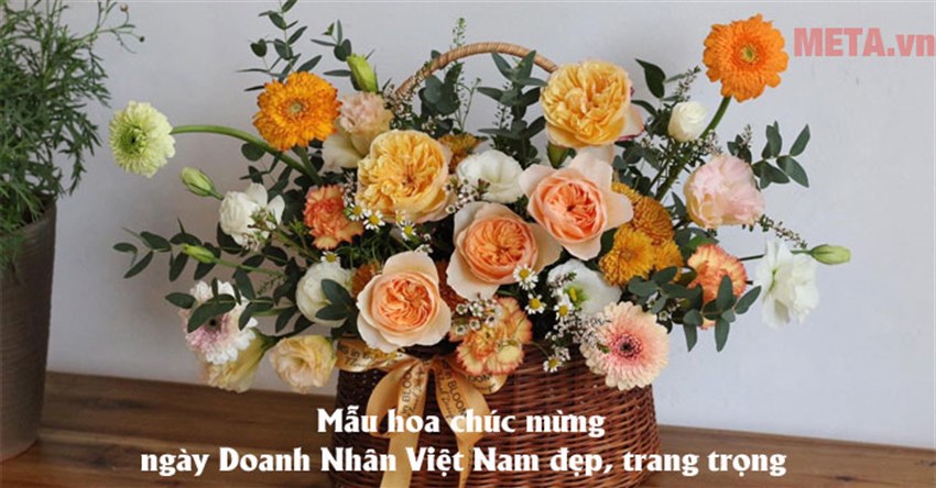 20 Mẫu hoa chúc mừng ngày Doanh Nhân Việt Nam đẹp, trang trọng