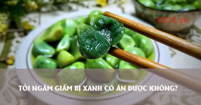 Tỏi ngâm giấm bị xanh có ăn được không?