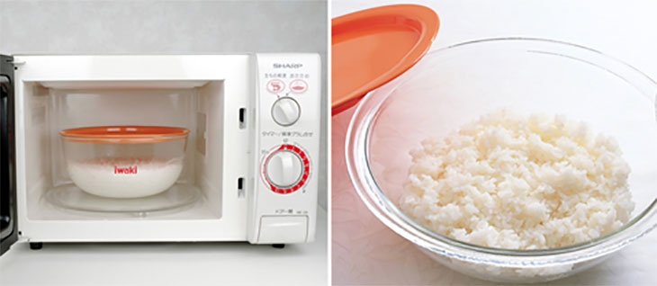 Nấu cơm bằng lò vo sóng
