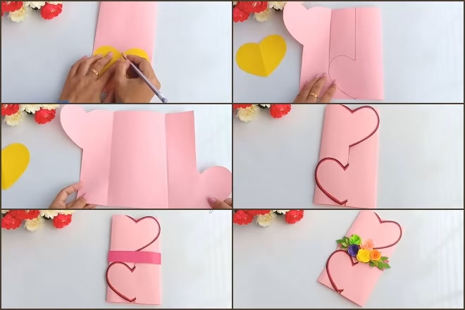 Cách làm thiệp 20/10 bằng giấy A4