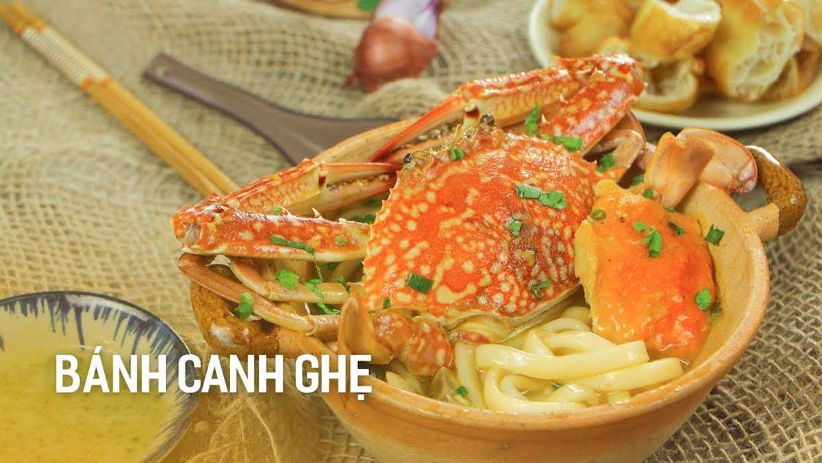 Thành phẩm món bánh canh ghẹ ngon, đơn giản