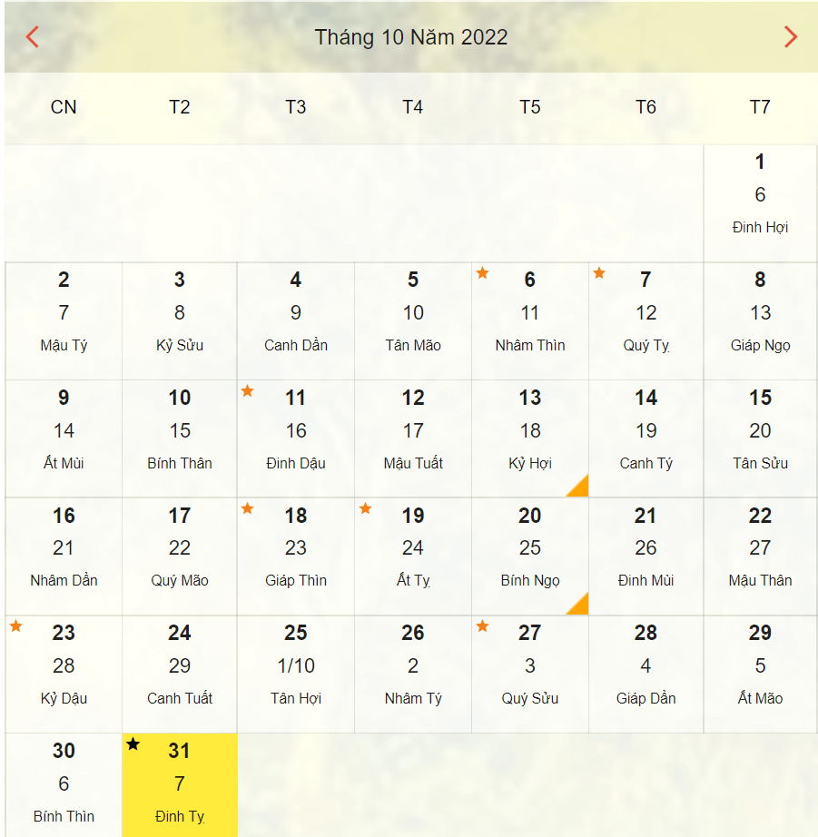 Ngày 31/10 là ngày gì Ngày 31/10 là ngày gì