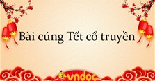Bài cúng Tết cổ truyền Giáp Thìn 2024