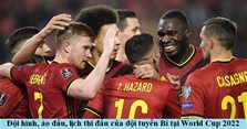 Đội hình, lịch thi đấu đội tuyển Bỉ vòng bảng World Cup 2022