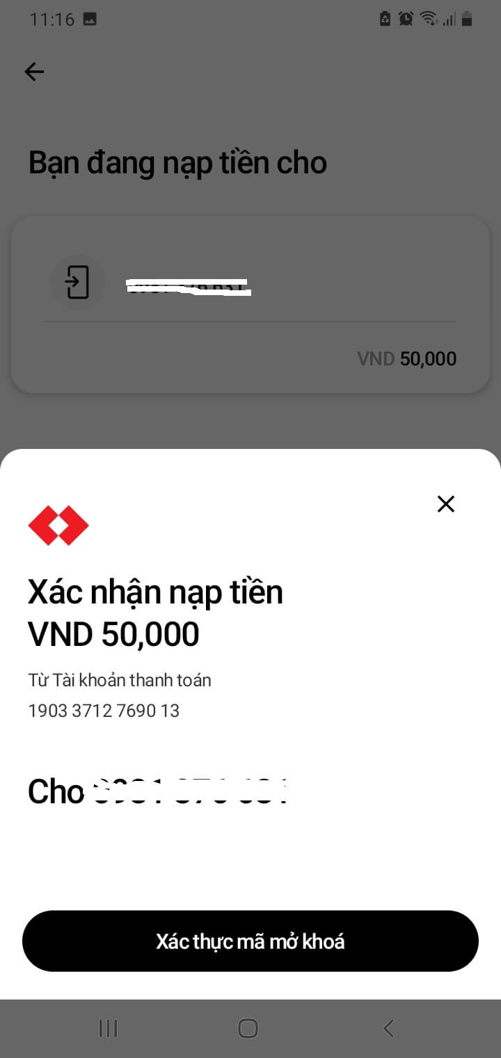 Cách nạp thẻ Viettel vào điện thoại qua Internet banking