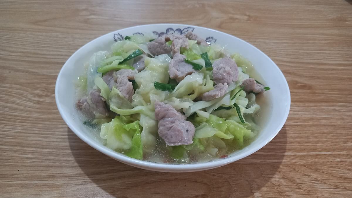 Bắp cải xào thịt