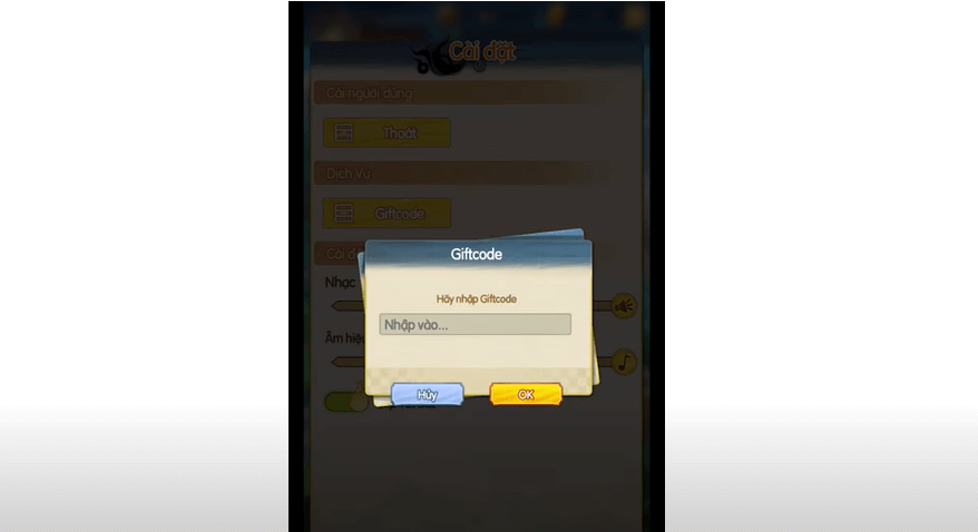 Cách nhập code Cửu Vĩ Đại Chiến