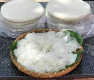 Thành phẩm món bánh tráng phơi sương cực ngon, mềm và dẻo