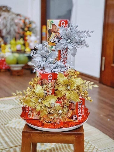 Tháp bánh đẹp đón Tết