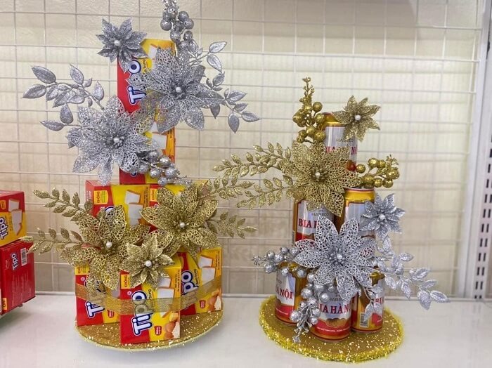 Mẫu tháp bánh đón Tết