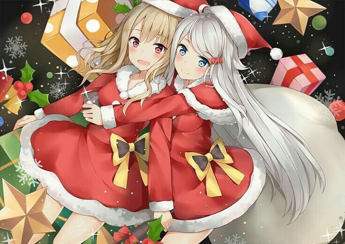hình nền giáng sinh anime