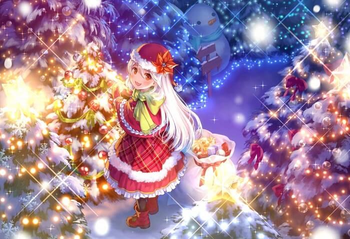 hình nền giáng sinh anime
