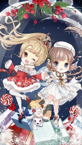 Ảnh anime Giáng Sinh chibi