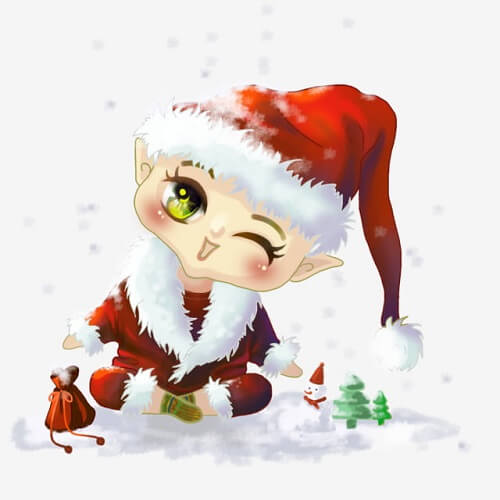 Ảnh anime Giáng Sinh chibi