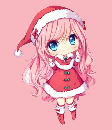 Ảnh chibi Giáng Sinh anime