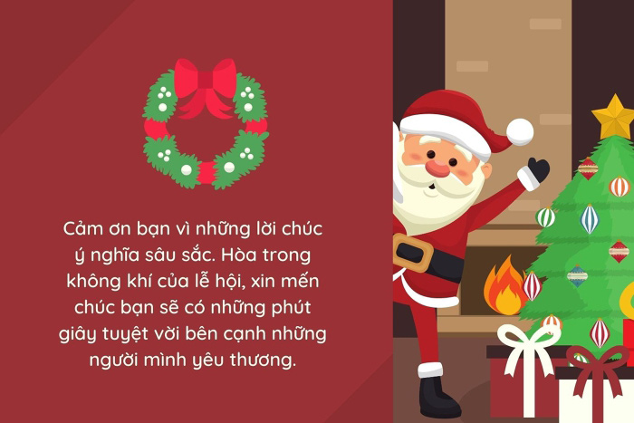 Lời cảm ơn Giáng Sinh chân thành nhất