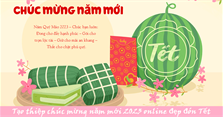 Tạo thiệp chúc mừng năm mới 2024 online đẹp đón Tết chào xuân