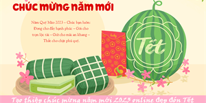 Tạo thiệp chúc mừng năm mới 2024 online đẹp đón Tết chào xuân