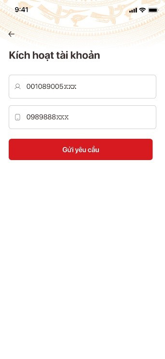 Nhập đầy đủ, chính xác, thông tin