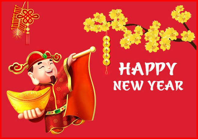 Thiệp chúc Tết hình Thần Tài