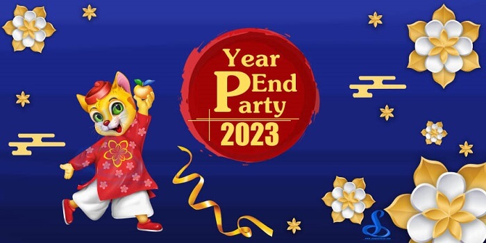 Mẫu background tiệc tất niên 2023 đẹp nhất