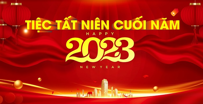 Mẫu background tiệc tất niên 2023 đẹp nhất