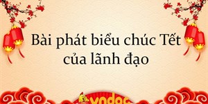 Bài phát biểu chúc Tết của lãnh đạo