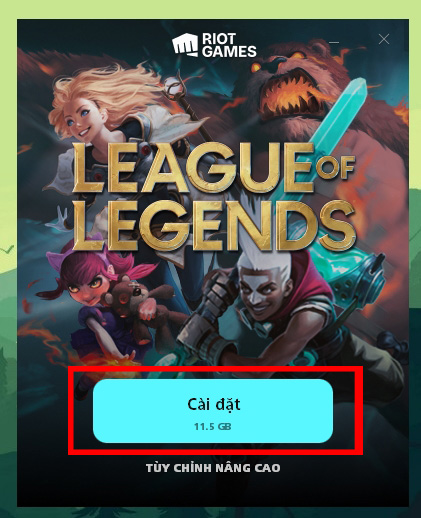  Cửa sổ cài đặt hiện ra, bạn chọn Cài đặt để cài đặt theo đường dẫn mặc định 